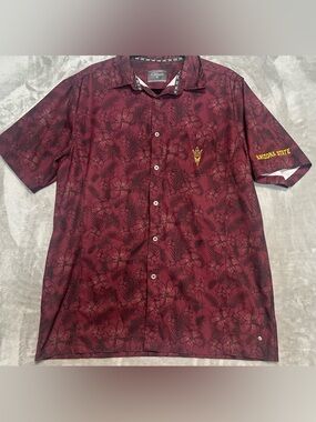 Chiliwear Arizona State Sun Devil Hawaiian Shirt Men’s Medium